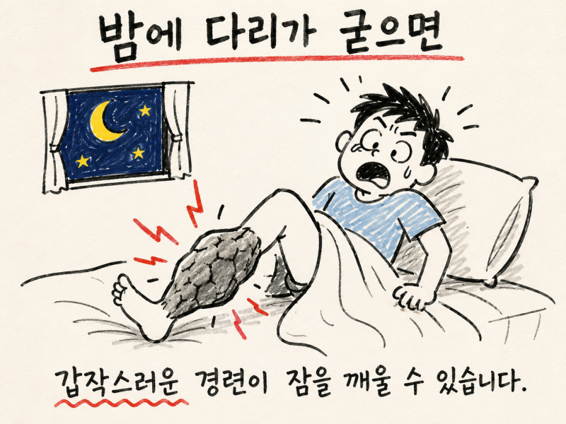 자다가 갑자기 뭉치는 다리 쥐, 야간 다리 경련의 원인과 한방 치료법