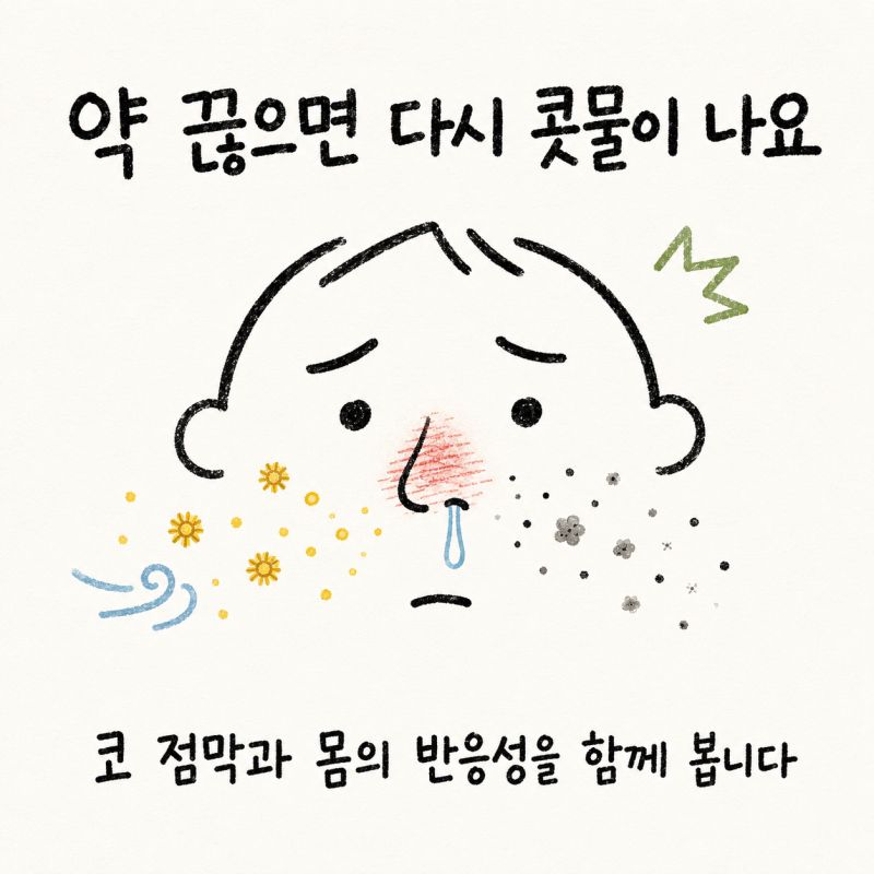 인천 송도 알레르기 비염 관리, 콧물과 재채기 반복되는 비구(鼻鼽) 치료