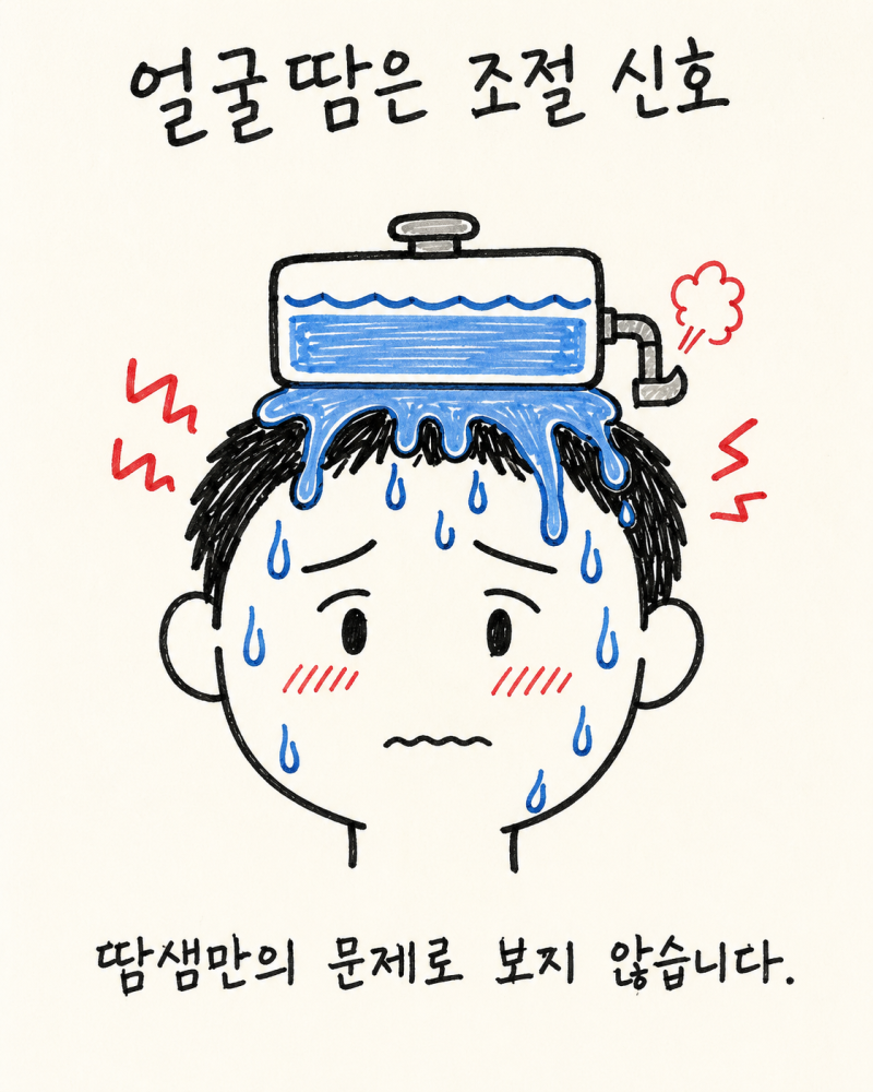 송도 두한증·안면다한증, 머리와 얼굴에 땀이 많은 이유와 한방 관리