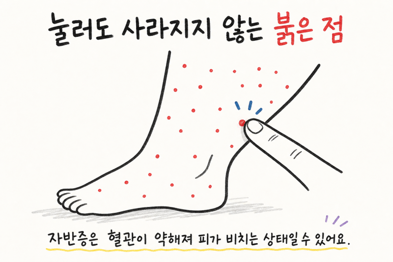 시흥 배곧신도시 자반증 · 다리 붉은 반점