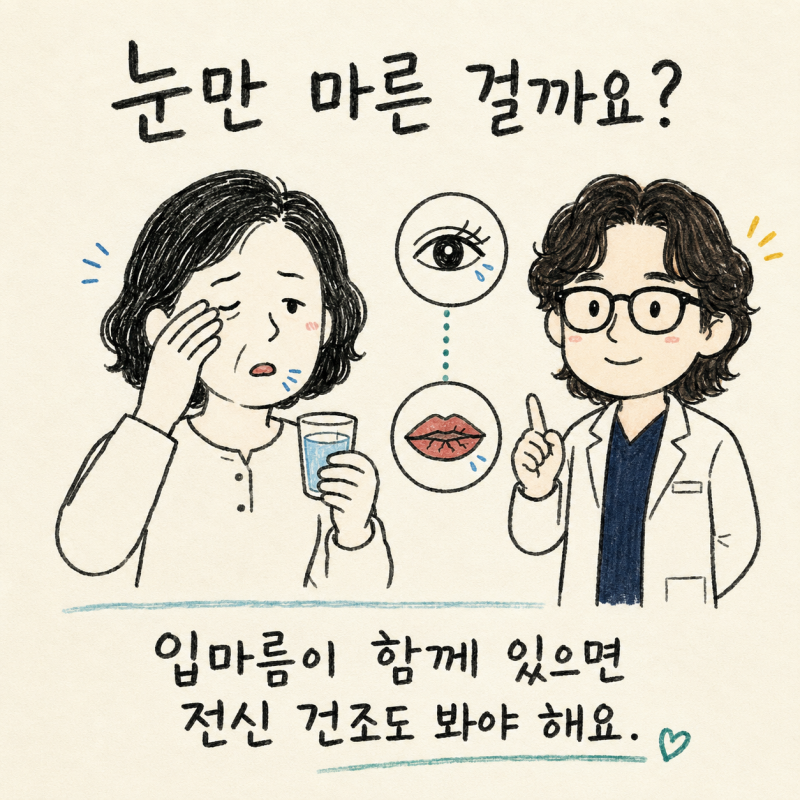안구건조증이 심해지고 눈부심·입마름까지 있을 때 | 인천 송도 안구건조증