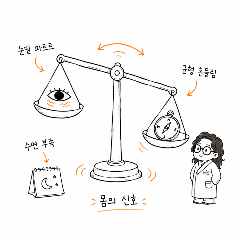 눈밑떨림에 어지럼까지 같이 온다면 | 인천 송도 안검경련