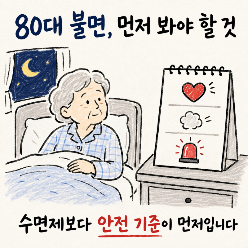 80대 노인 불면증, 수면제보다 먼저 확인해야 할 것들 | 인천 송도 불면증