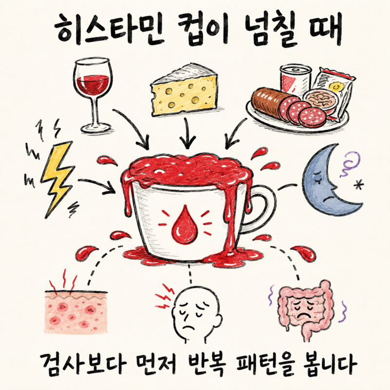 인천 송도 히스타민 불내증 · 히스타민 민감증 · 가성 알레르기