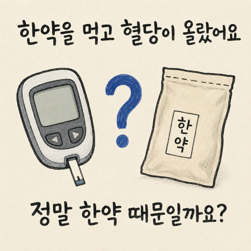 한약을 먹고 혈당이 올랐어요, 정말 한약 때문일까요?