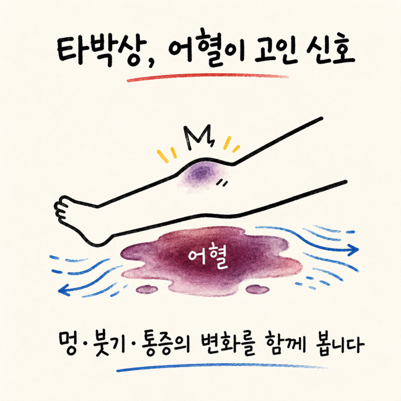 인천 송도 타박상 · 어혈 · 멍 · 붓기 회복