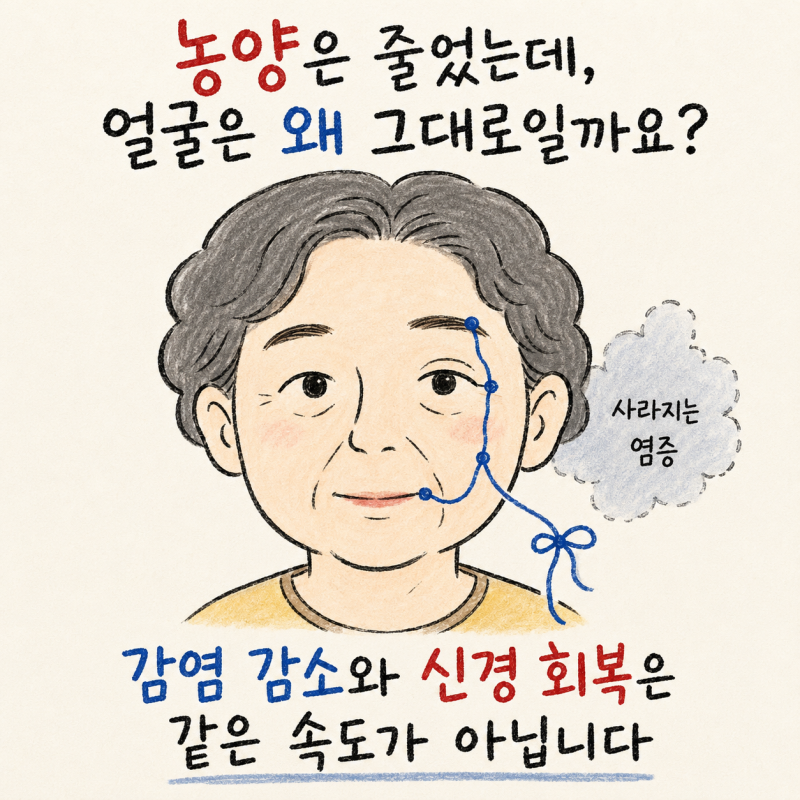 중이염 수술 후 안면마비, 농양이 줄었는데 얼굴은 왜 바로 돌아오지 않을까요? | 인천 송도 한의원