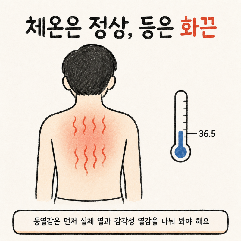 인천 송도 배열증 · 등열감 · 등이 뜨거운 느낌
