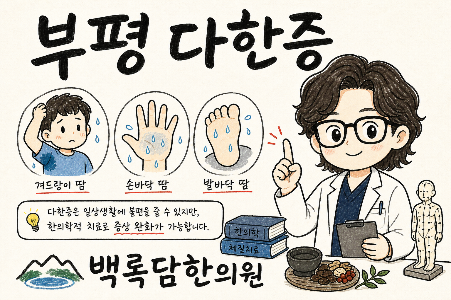 부평 안면 다한증, 사람 앞에서 얼굴에 땀이 멈추지 않을 때