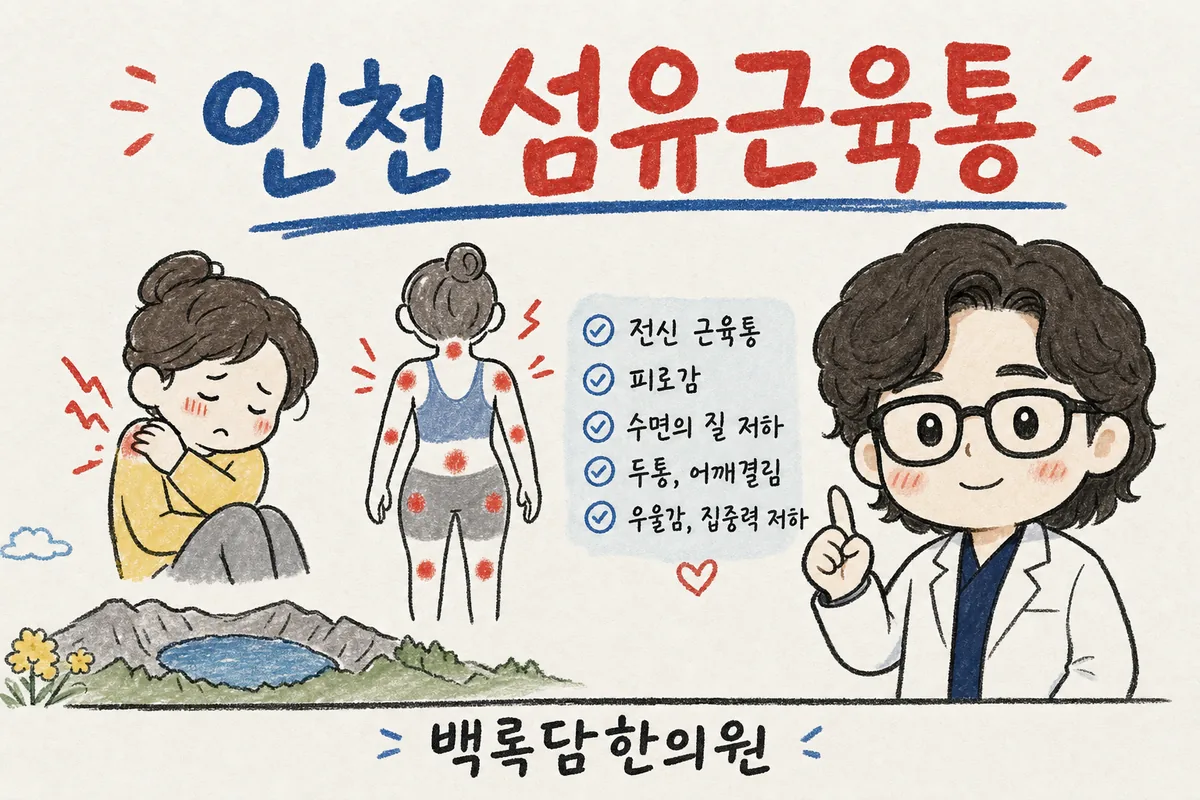 인천 섬유근육통, 검사는 정상인데 온몸이 쑤시고 아픈 게 멈추지 않을 때
