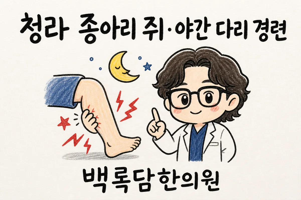 청라 종아리 쥐·야간 다리 경련, 밤에 쥐나는 다리가 자꾸 도질 때