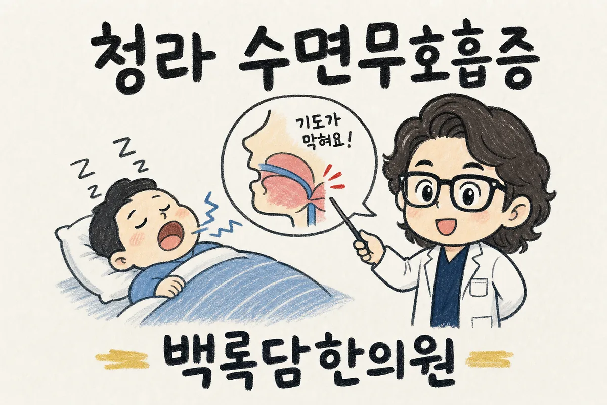 청라 수면무호흡증, 잠잘 때마다 숨이 멈춰 깨는 밤이 반복될 때