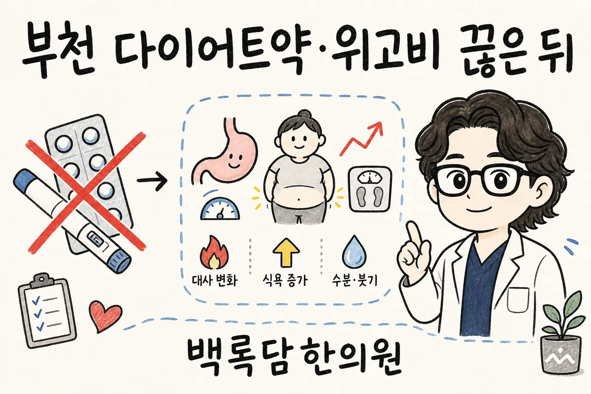 부천 다이어트약 위고비 끊은 뒤, 약 없이 체중이 다시 붙지 않게