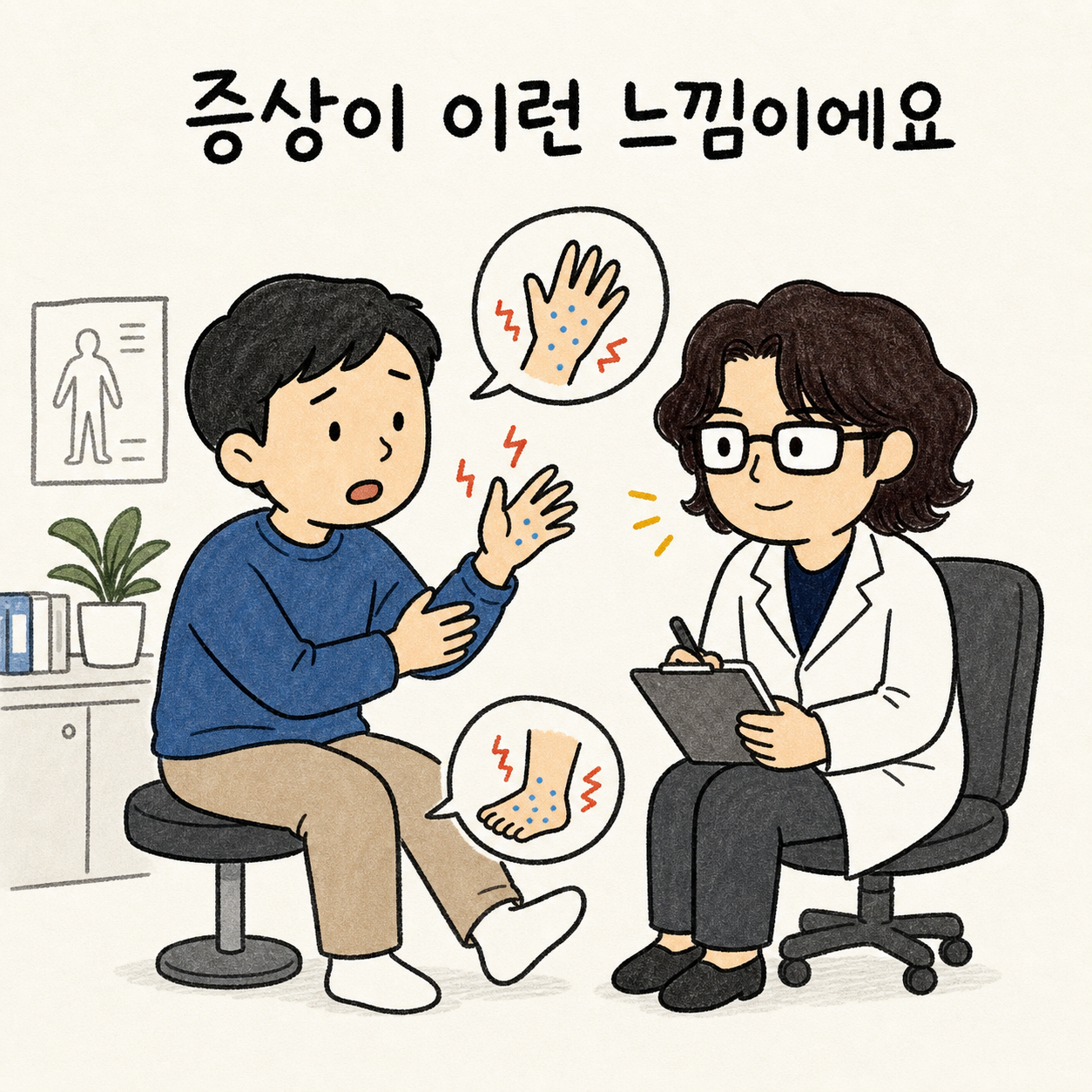 공감툰 — 야근 후 발끝 화끈거림에 잠 못 이루는 20대 여성