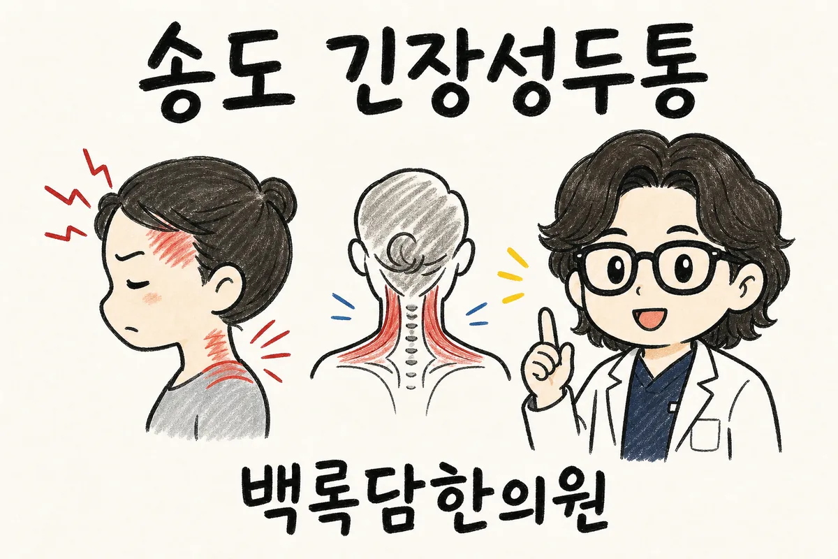 송도 긴장성두통, 스트레스 후 머리를 꽉 조이는 압박감이 멈추지 않을 때