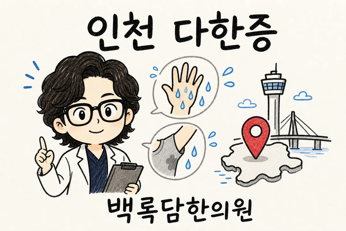 인천 손발 다한증, 잠도 부족한데 땀까지 흔들리는 일상이 두려울 때