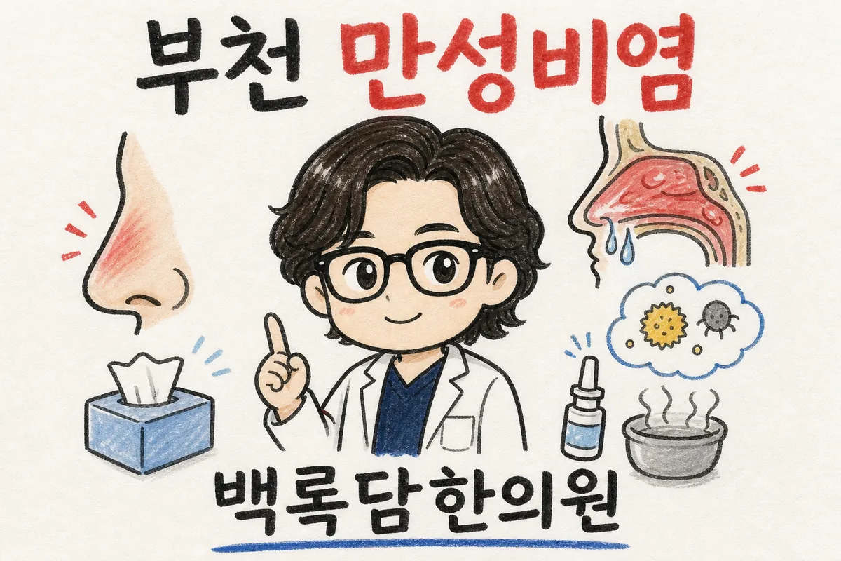 부천 송내동 만성비염, 아이 재우고 코막힘 때문에 밤에 또 깰 때