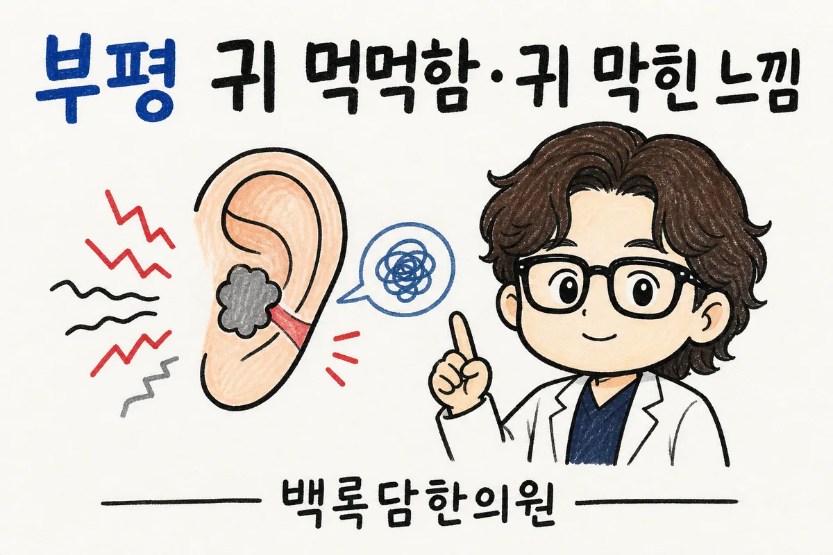 부평 귀 먹먹함, 스트레스 겪은 뒤 귀가 꽉 막힌 느낌이 지울 때