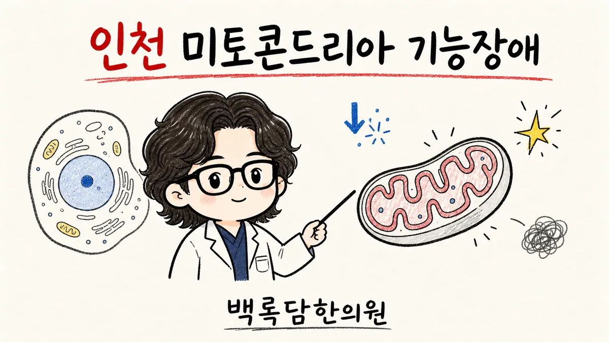 인천 미토콘드리아 기능장애, 잠 자도 배터리 5%만 채워지고 머리에 안개 낄 때