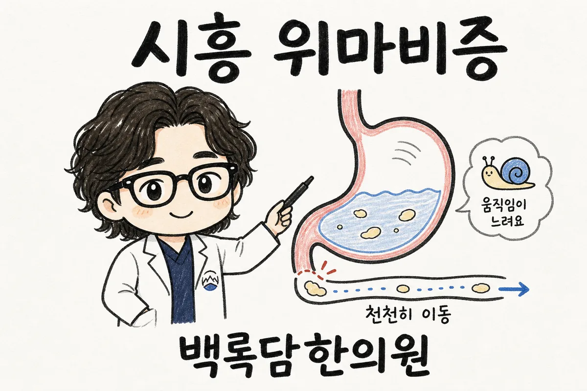 시흥 위마비증, 검사는 정상인데 위가 멈춘 것처럼 소화가 안 될 때