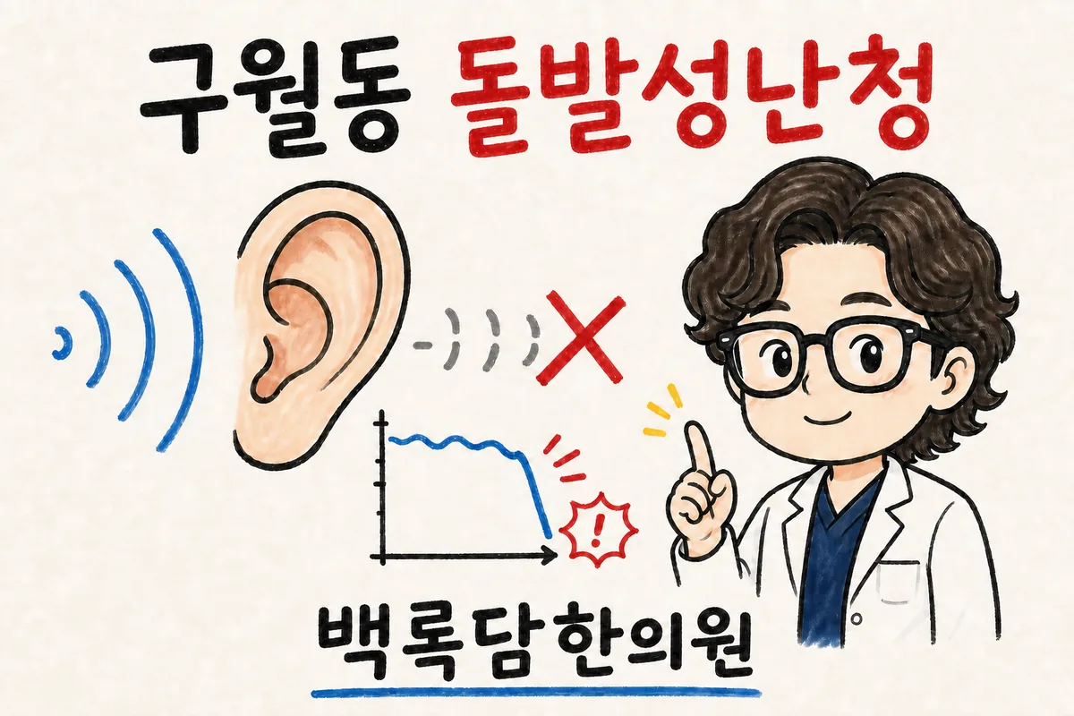구월동 돌발성난청, 검사는 끝났는데 귀가 먹먹하고 잘 안 들릴 때