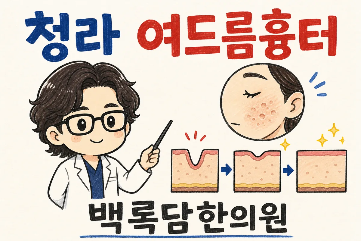 청라 여드름흉터, 거울 볼 때마다 움푹 파인 자국에 시선이 멈출 때