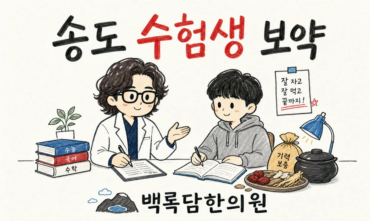 송도 수험생 보약, 퇴근 후 자격증 공부하는데 머리에 안 들어올 때