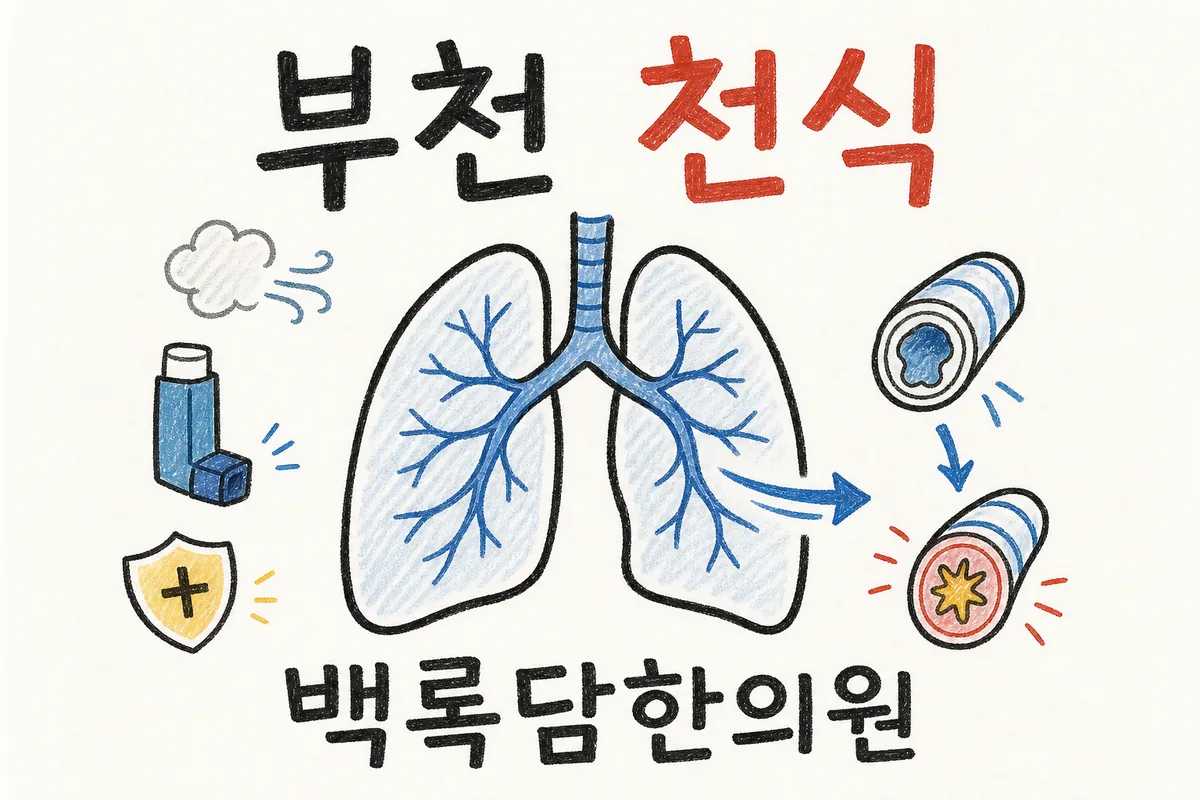 부천 천식, 기침이 자꾸 반복돼 밤에 숨이 차서 잠을 못 잘 때