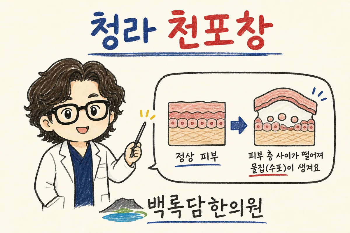 청라 천포창, 입안이 헐어 밥을 못 먹겠을 때