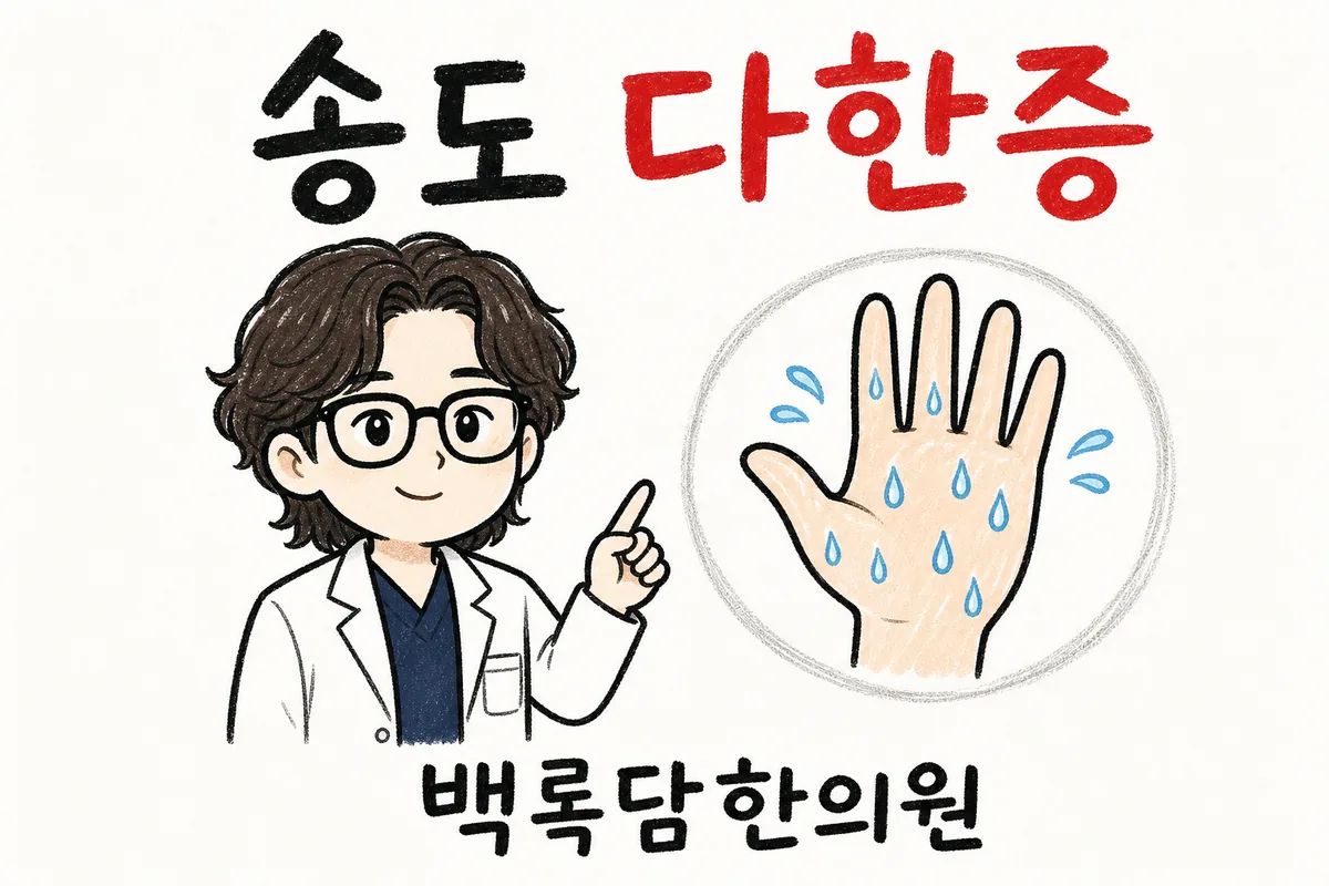 송도 안면 다한증, 사람 앞에서 얼굴에 땀이 멈추지 않을 때