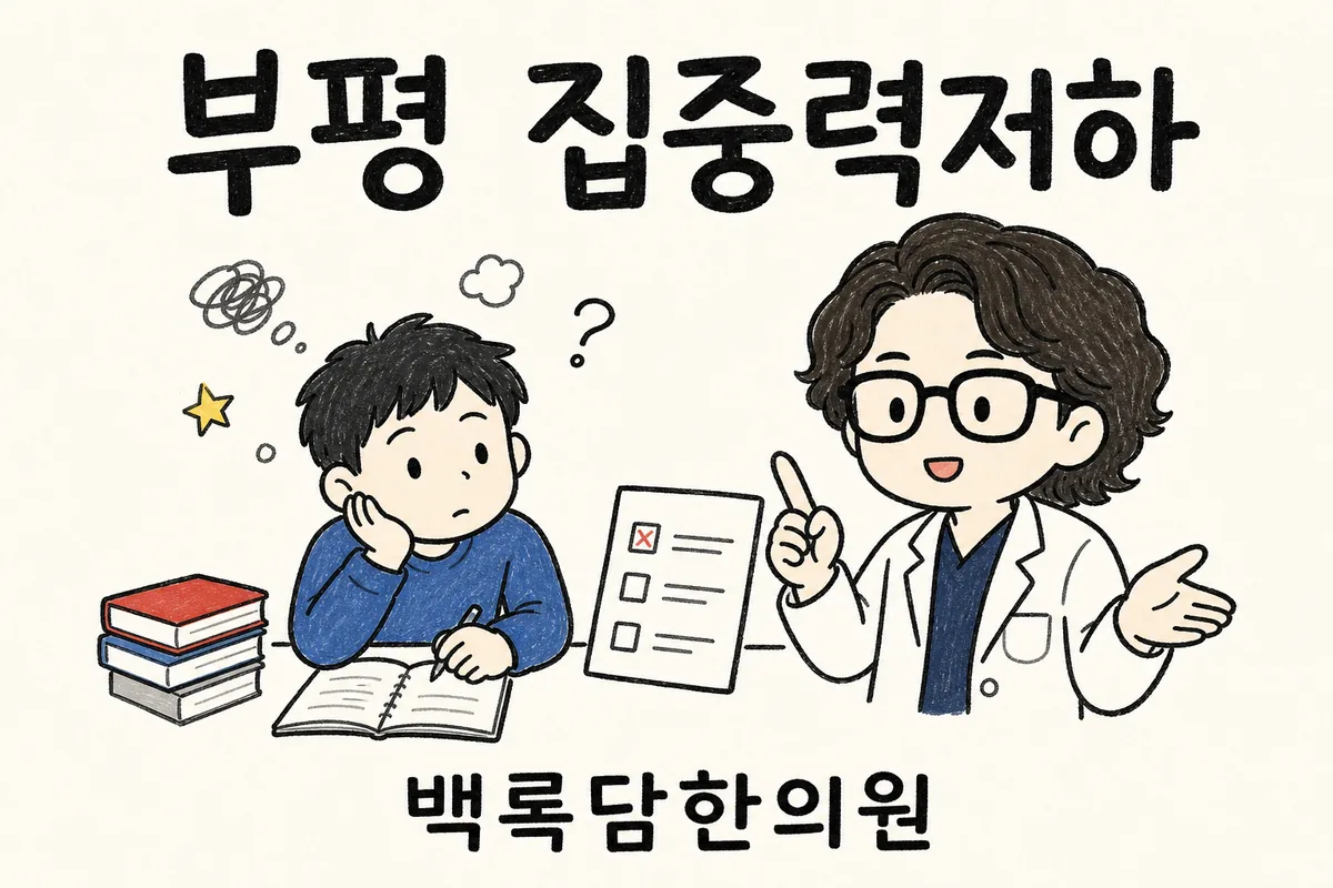 부평 집중력저하, 검사는 정상인데 머리가 안 돌아가서 불안할 때