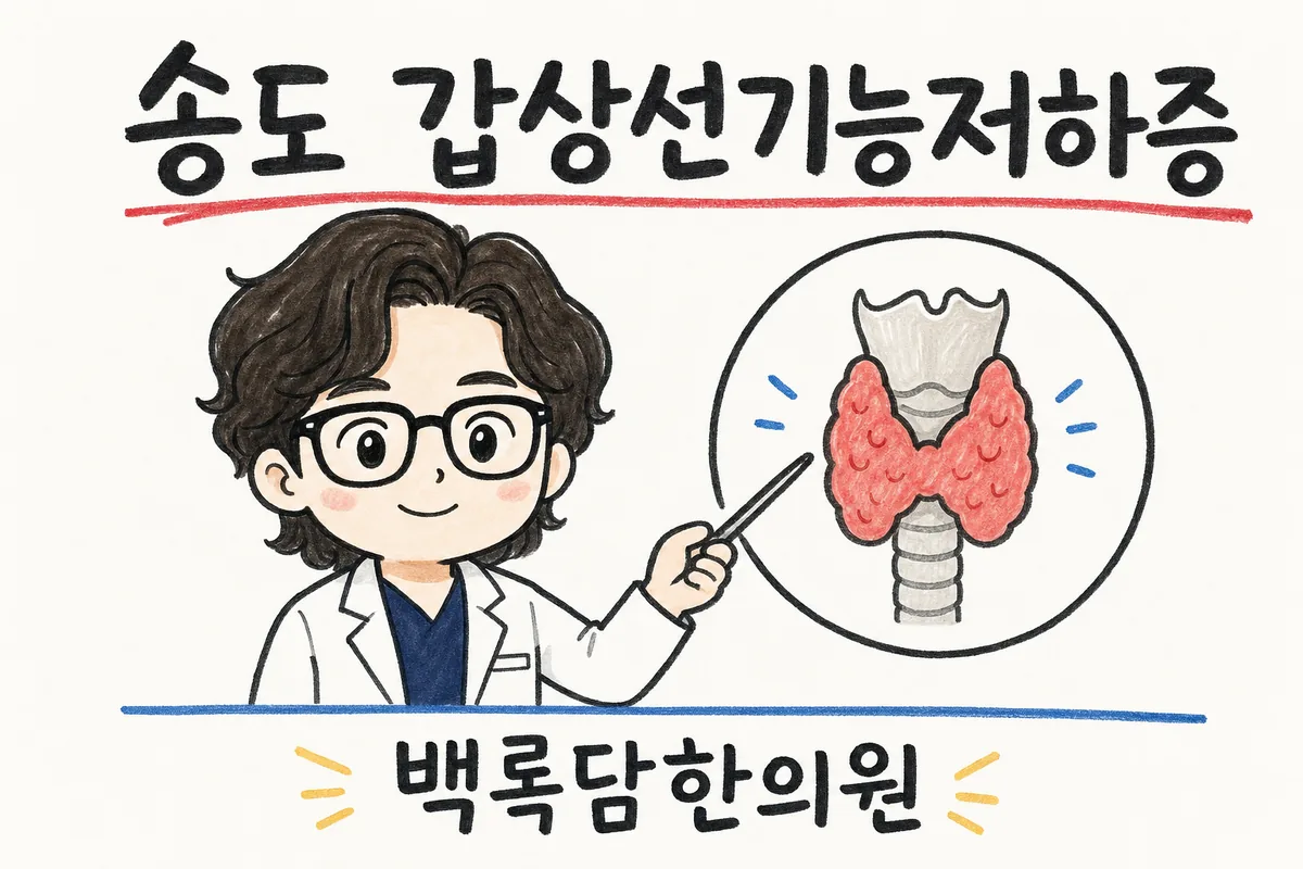 송도 갑상선기능저하증, 자도 자도 피곤하고 붓기가 안 빠질 때