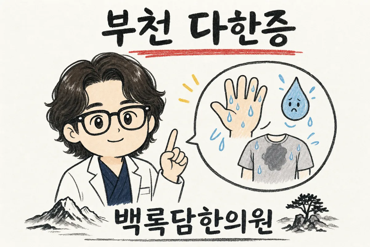 부천 안면 다한증, 사람 앞에서 얼굴에 땀이 멈추지 않을 때