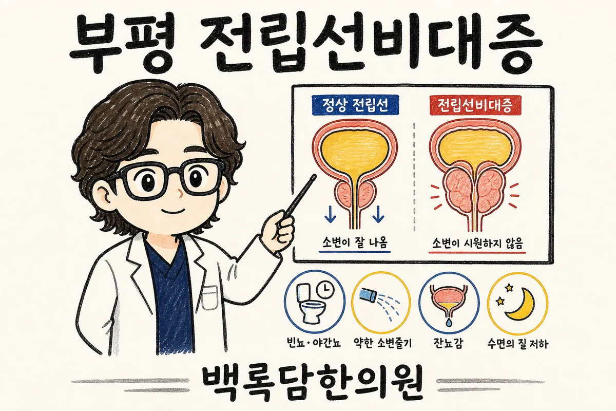 부평 전립선비대증, 밤에 자꾸 깨는 소변 때문에 잠이 모자랄 때