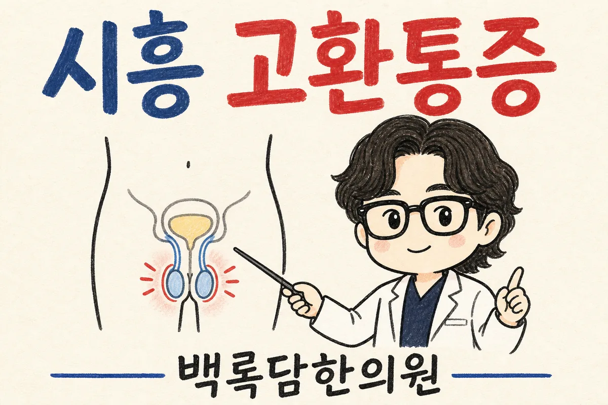 시흥 고환통증, 검사는 정상인데 묵직하게 반복될 때