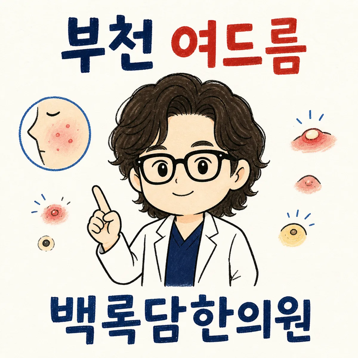부천 여드름, 60이 넘어도 자꾸 얼굴에 붉은 것이 나고 안 지워질 때