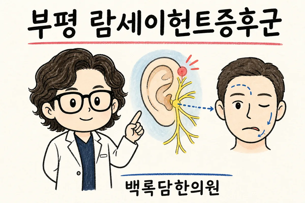 부평 람세이헌트증후군, 귀가 아프고 얼굴이 삐뚤어질 때