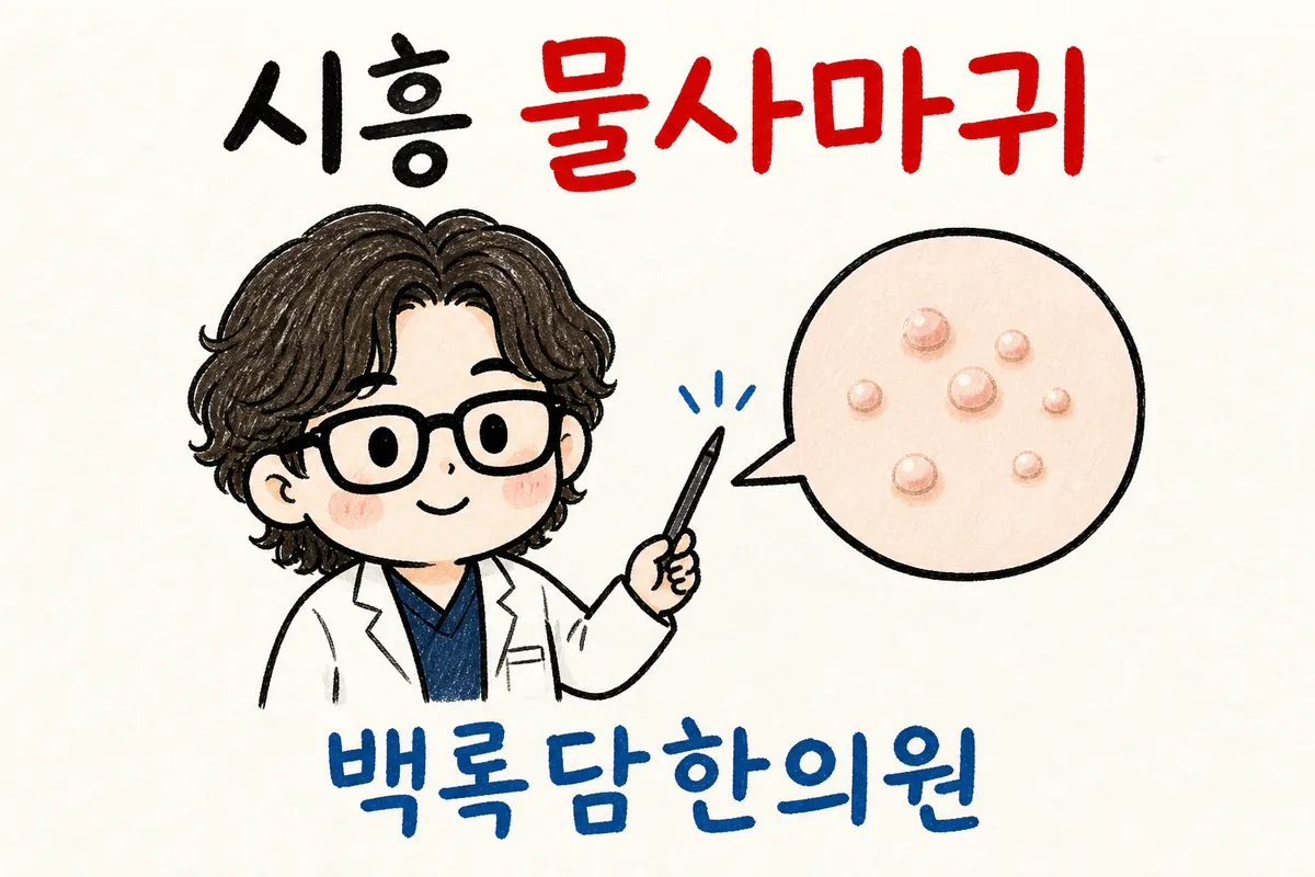 시흥 물사마귀, 검사는 정상인데 자꾸 번지고 다시 돋아날 때