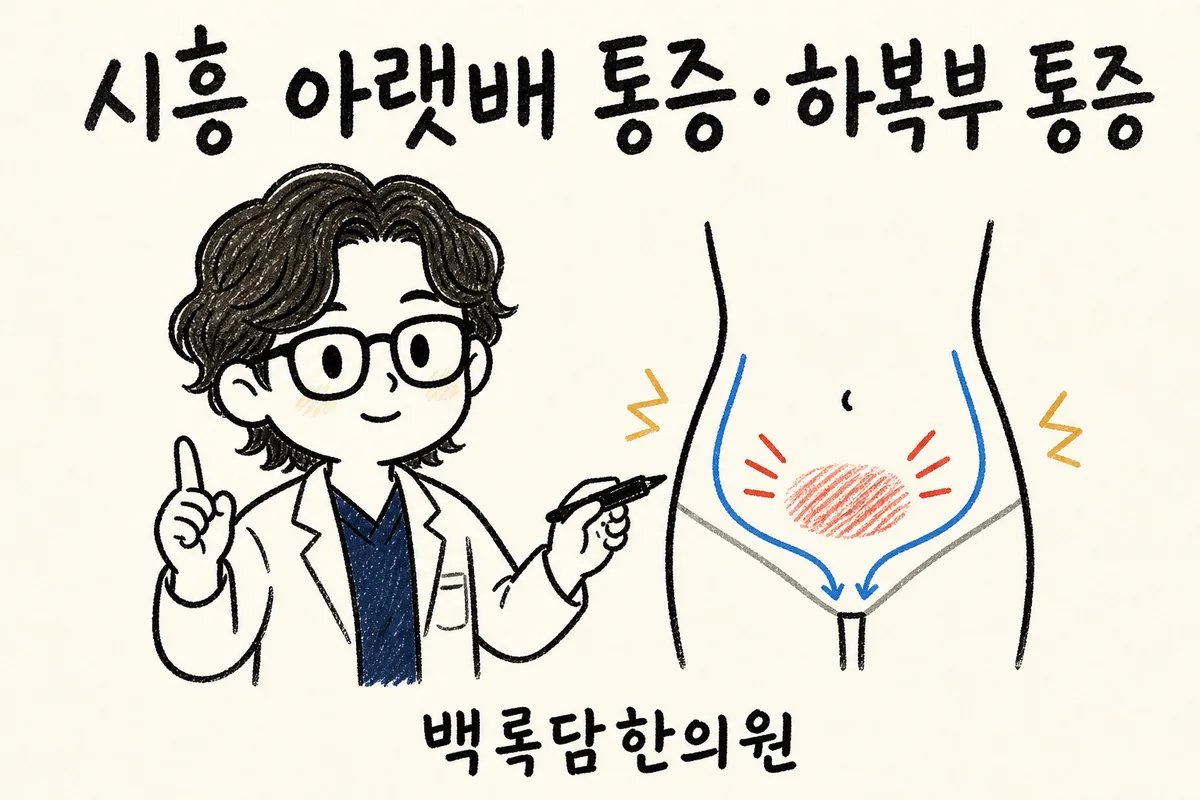 시흥 아랫배 통증·하복부 통증, 앉아 있으면 자꾸 아랫배가 결리는 남자