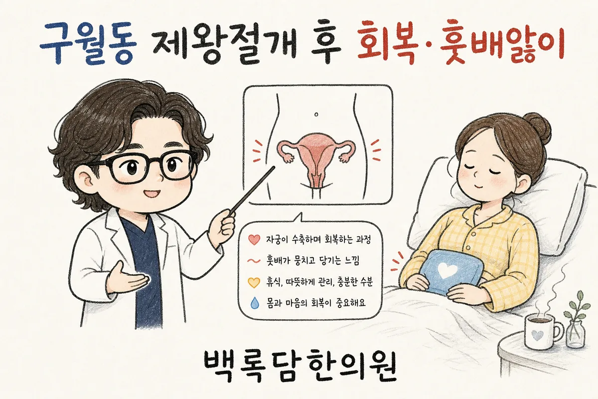 구월동 제왕절개 후 회복·훗배앓이, 아랫배 쥐어짜듯 아플 때