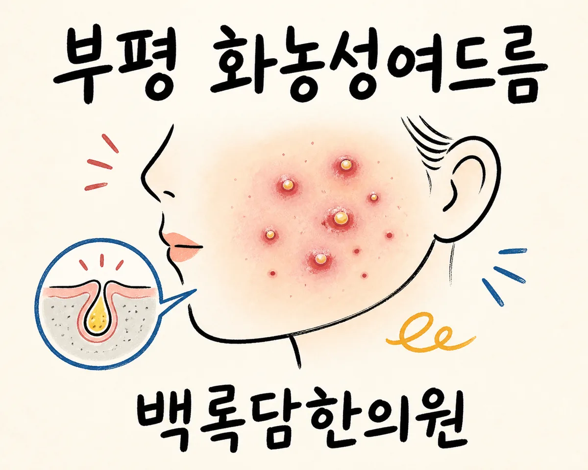 부평 화농성여드름, 치료해도 같은 자리에 또 나는 턱 여드름
