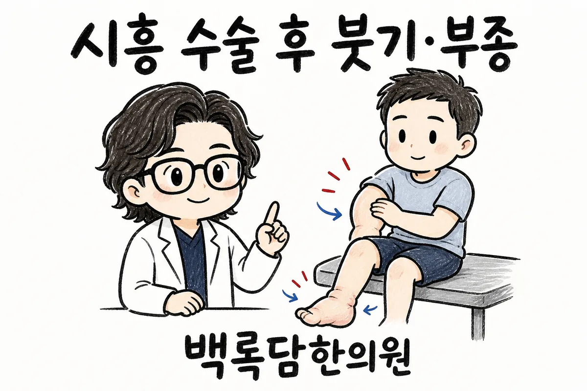 시흥 수술 후 붓기·부종, 붓기가 빠지지 않고 자꾸 반복돼 지칠 때