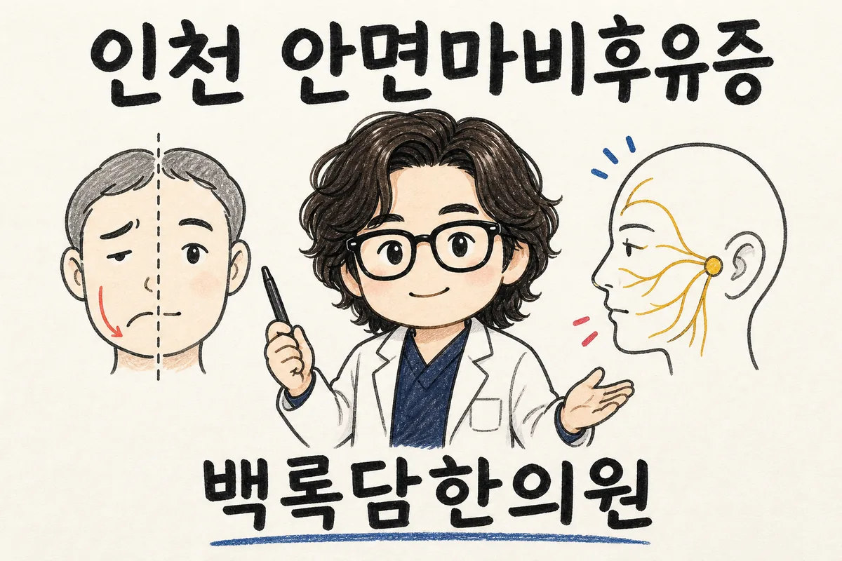 인천 연수구 안면마비후유증, 밥 먹을 때마다 눈이 감기고 입이 돌아갈 때