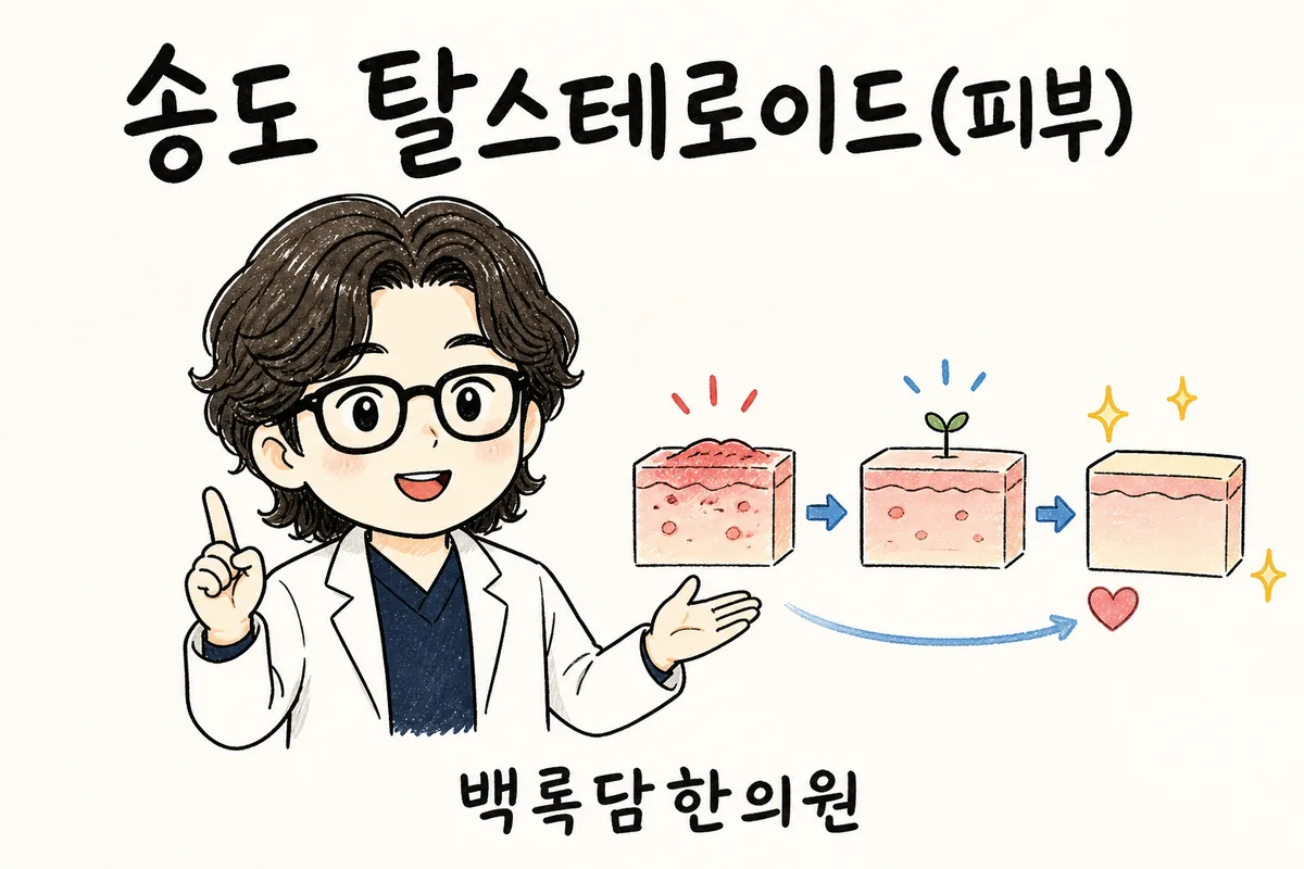 송도 탈스테로이드, 연고 끊었는데 피부가 붉어지고 화끈거릴 때