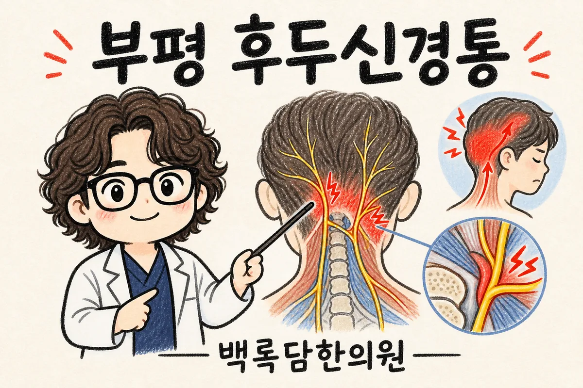 부평 후두신경통, 밤새 책상 앞에서 뒷머리에 전기가 흐를 때