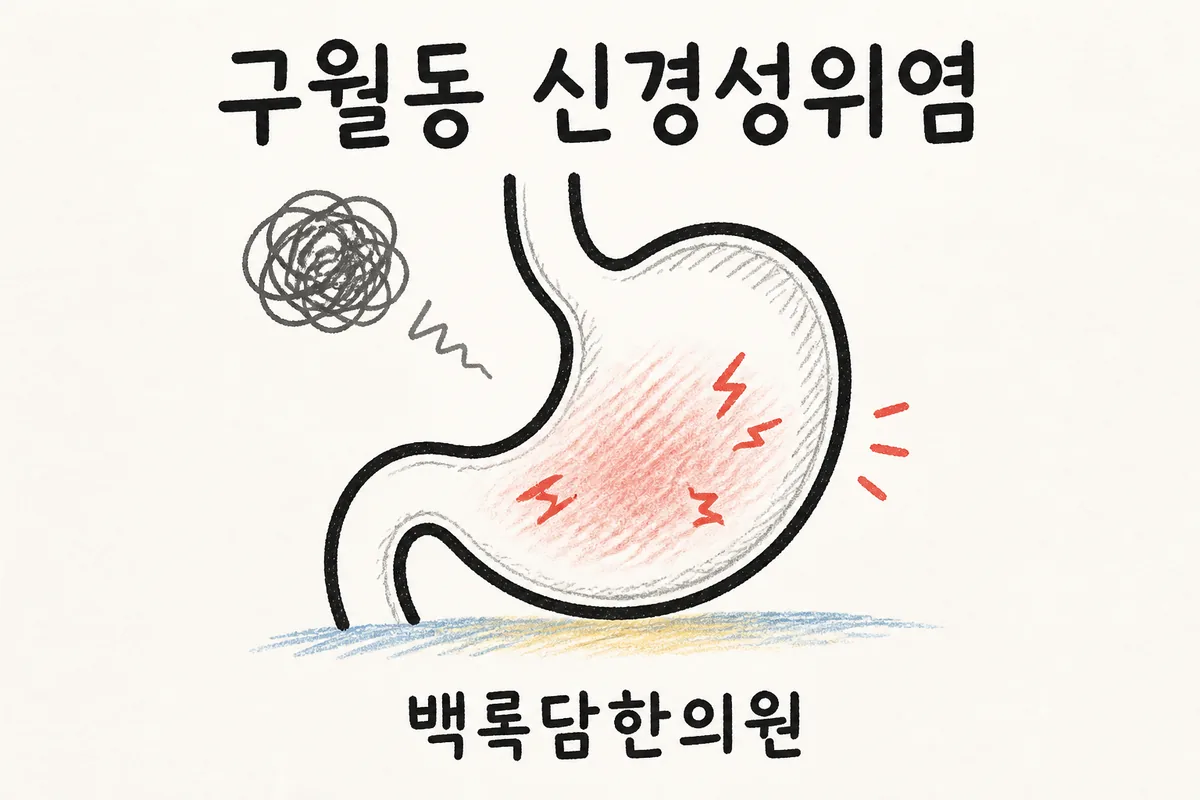 구월동 신경성위염, 밤이 되면 명치가 꽉 막히고 잠이 안 올 때