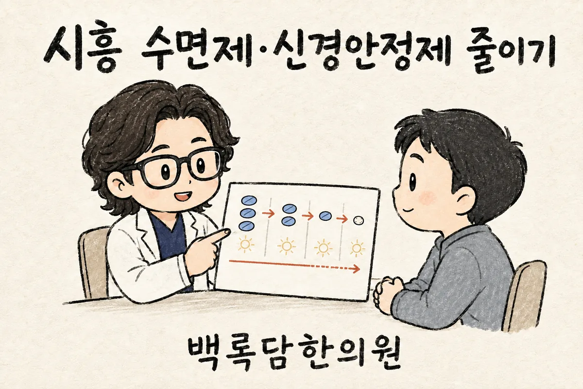 시흥 수면제·신경안정제 줄이기, 약을 줄이면 또 잠을 못 자서