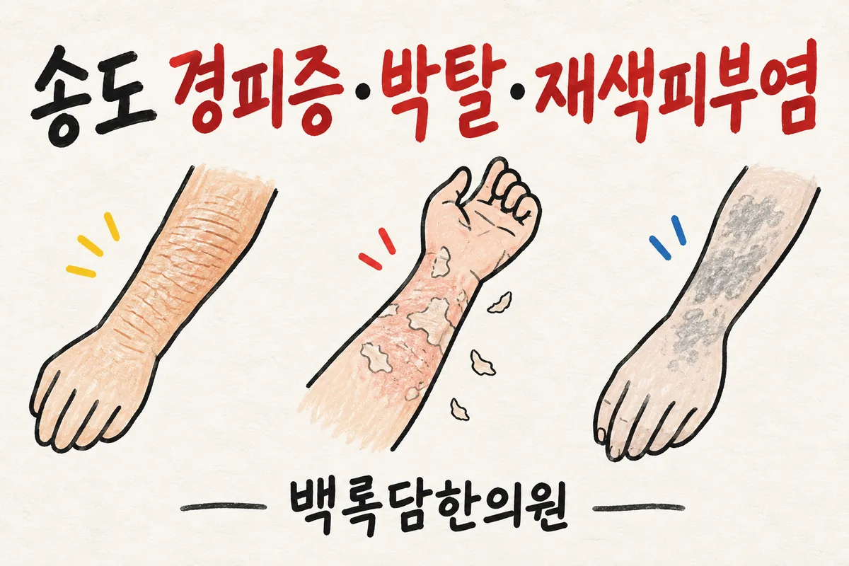 송도 경피증·박탈·재색피부염, 검사는 정상이라는데 피부가 굳고 변색될 때