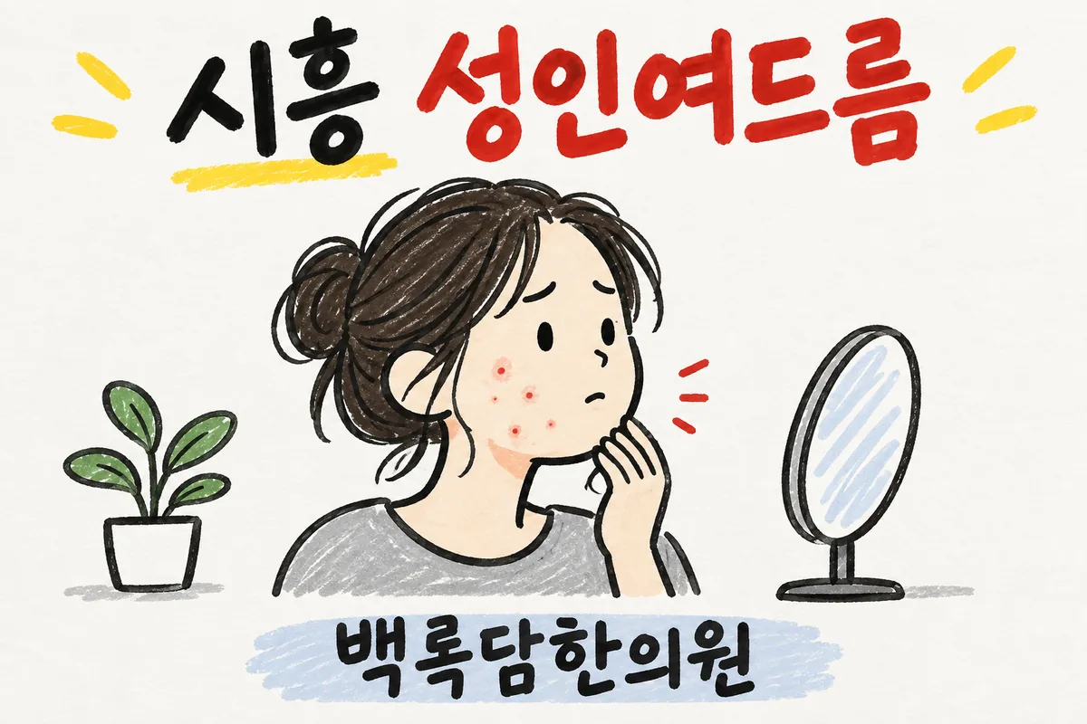 시흥 성인여드름, 이 나이에도 턱 주변에 자꾸 나는 붉은 것들