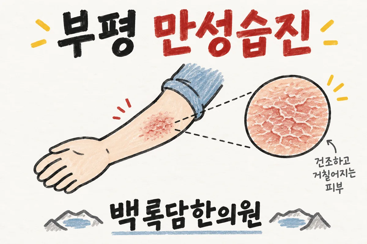 부평 만성습진, 연고 끊으면 또 가렵고 갈라지는 반복이 지칠 때